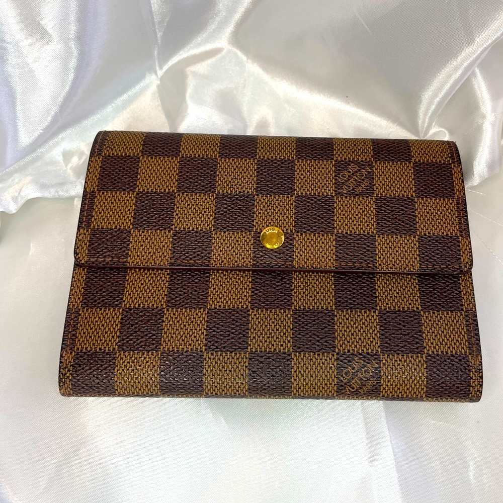 Damier Ebene Bifold Passport Wallet